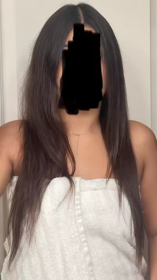 Cheveux lisses et brillants, photo envoyée par une acheteuse
